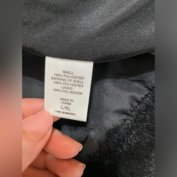New York & Company Black Faux Fur Coat Size L/XL NWT - Picture 6 of 11